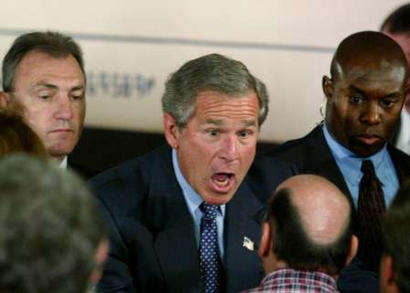 george w bush funny face. and making funny faces